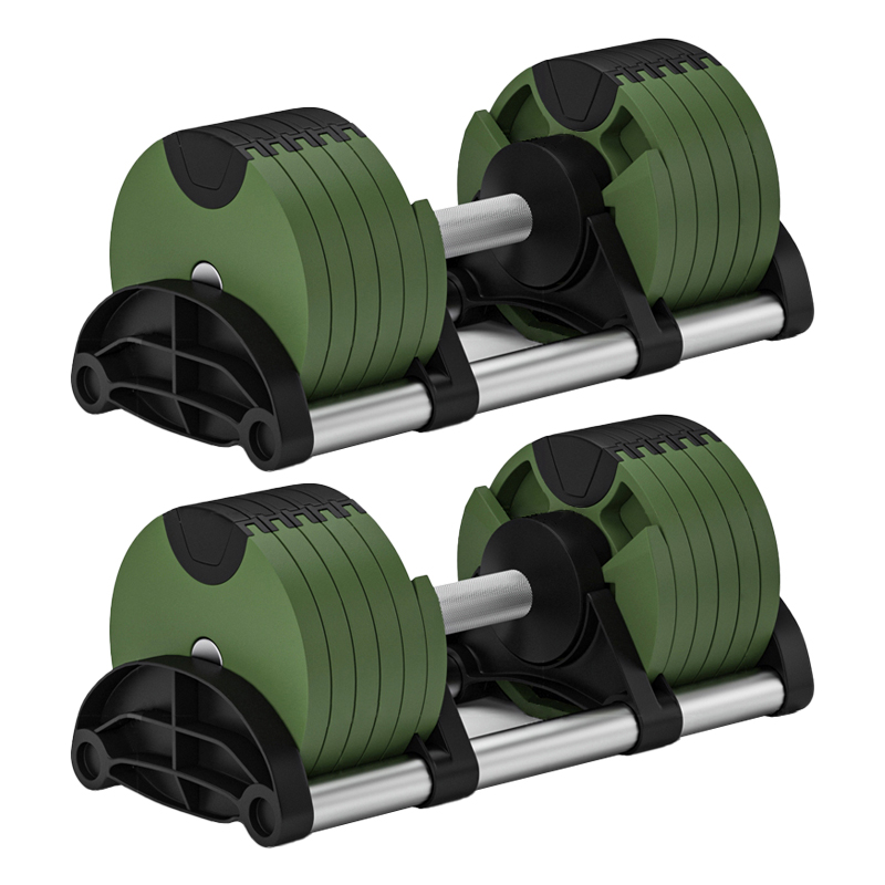 Adjustable Dumbbell Pair 40Kg - Free Weight Round Weightlifting Dumbbells 40kg