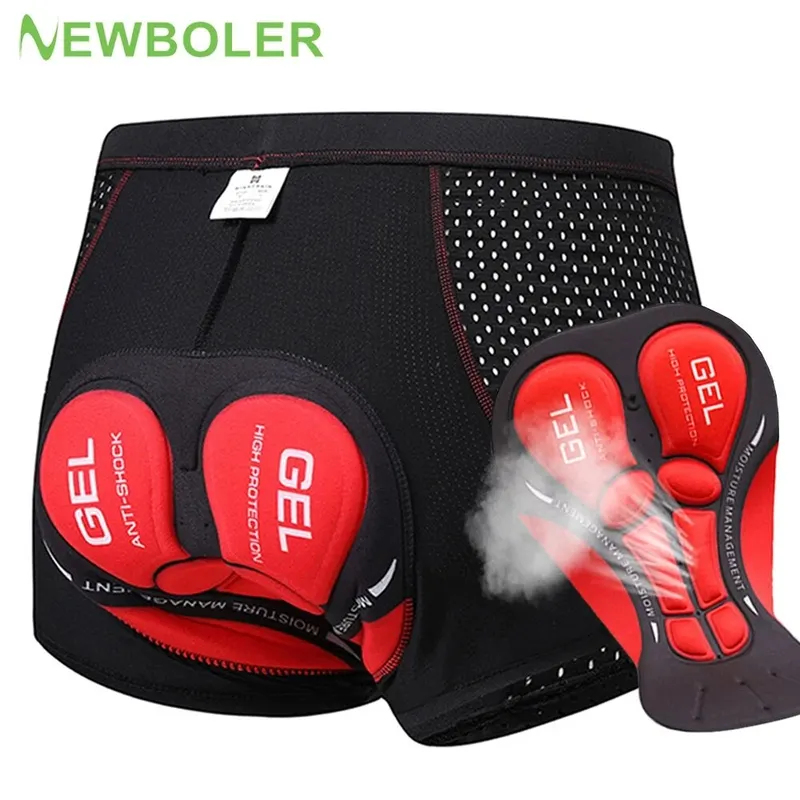 Padded Cycling Shorts 5D Gel - NEWBOLER Men's MTB Cycling Shorts 5D