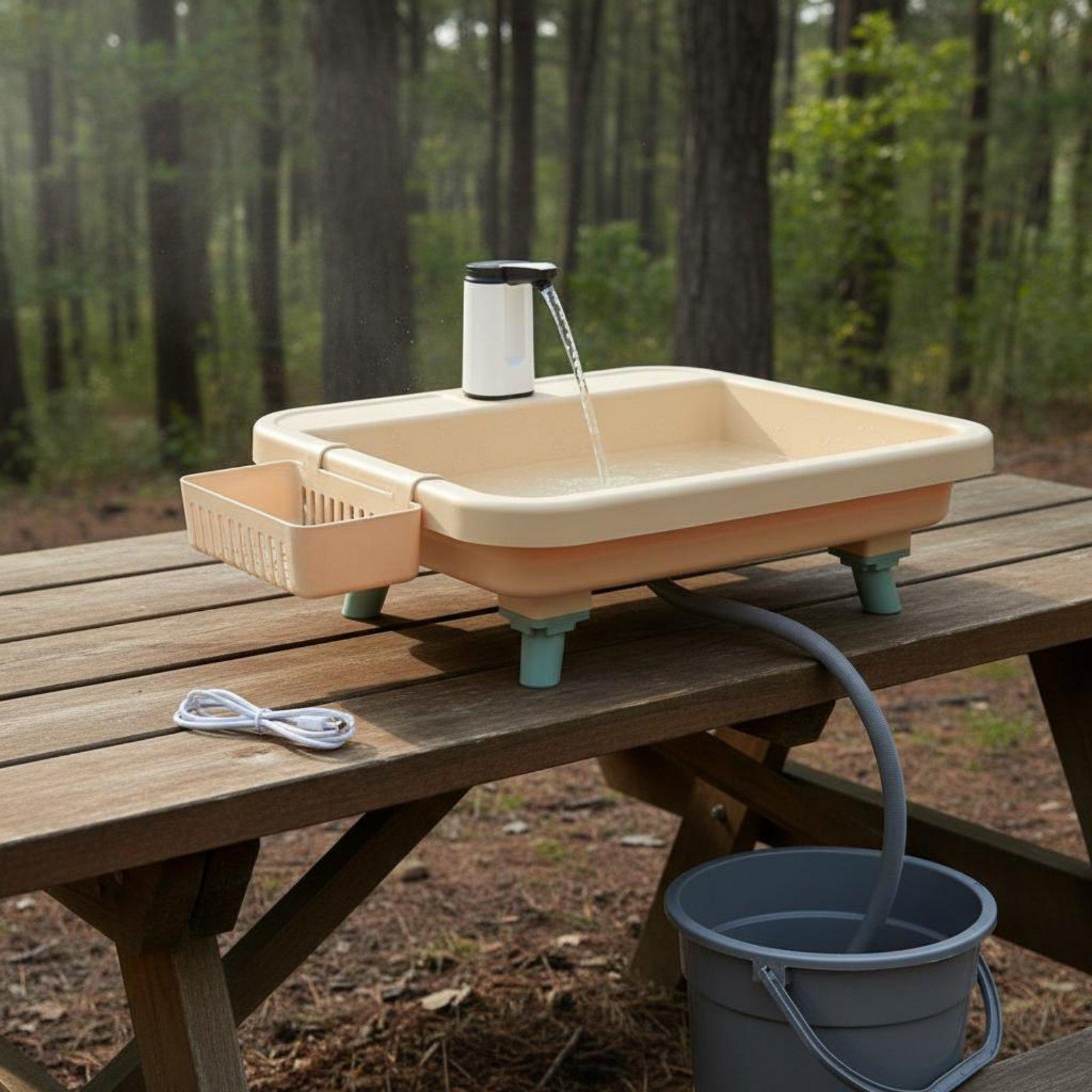 Camping - Outdoor Camping Washbasin Portable Sink Electric