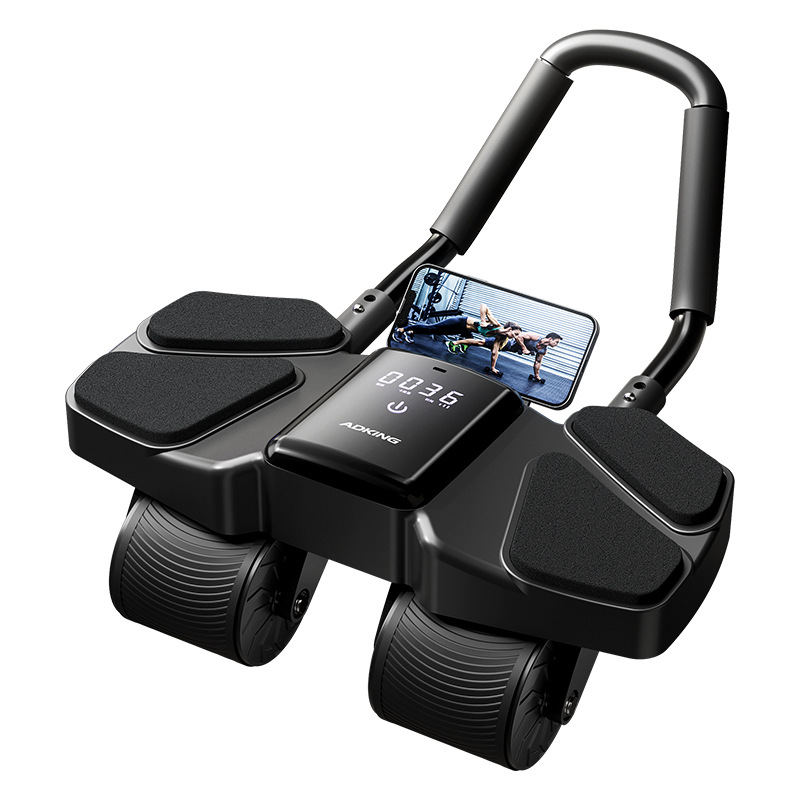Ab Roller Wheel With Elbow Support - Auto Rebound Four Wheel Ab Roller