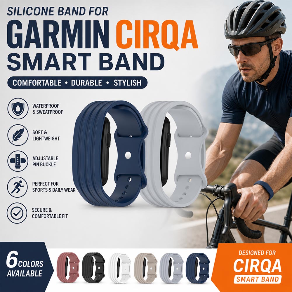 Resistance Bands Set With Handles - Silicone Strap for Garmin Cirqa Smart
