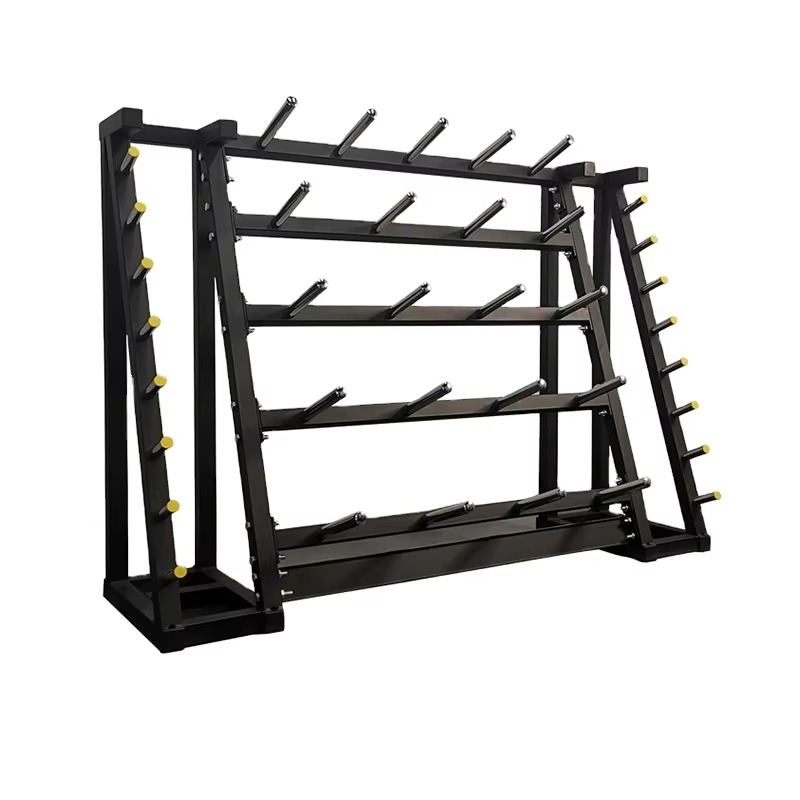 Fitness Equipment - Foldable Multifunctional Steel Barbell Plate Storage