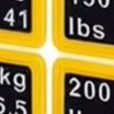 Fitness Equipment - 2pcs Yellow Weight Sticker Label Number