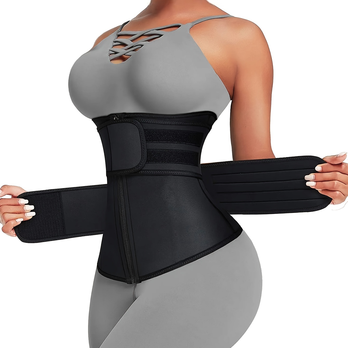 Sweat Waist Trainer Belt Neoprene - Women Waist Trainer Belt Double Strap