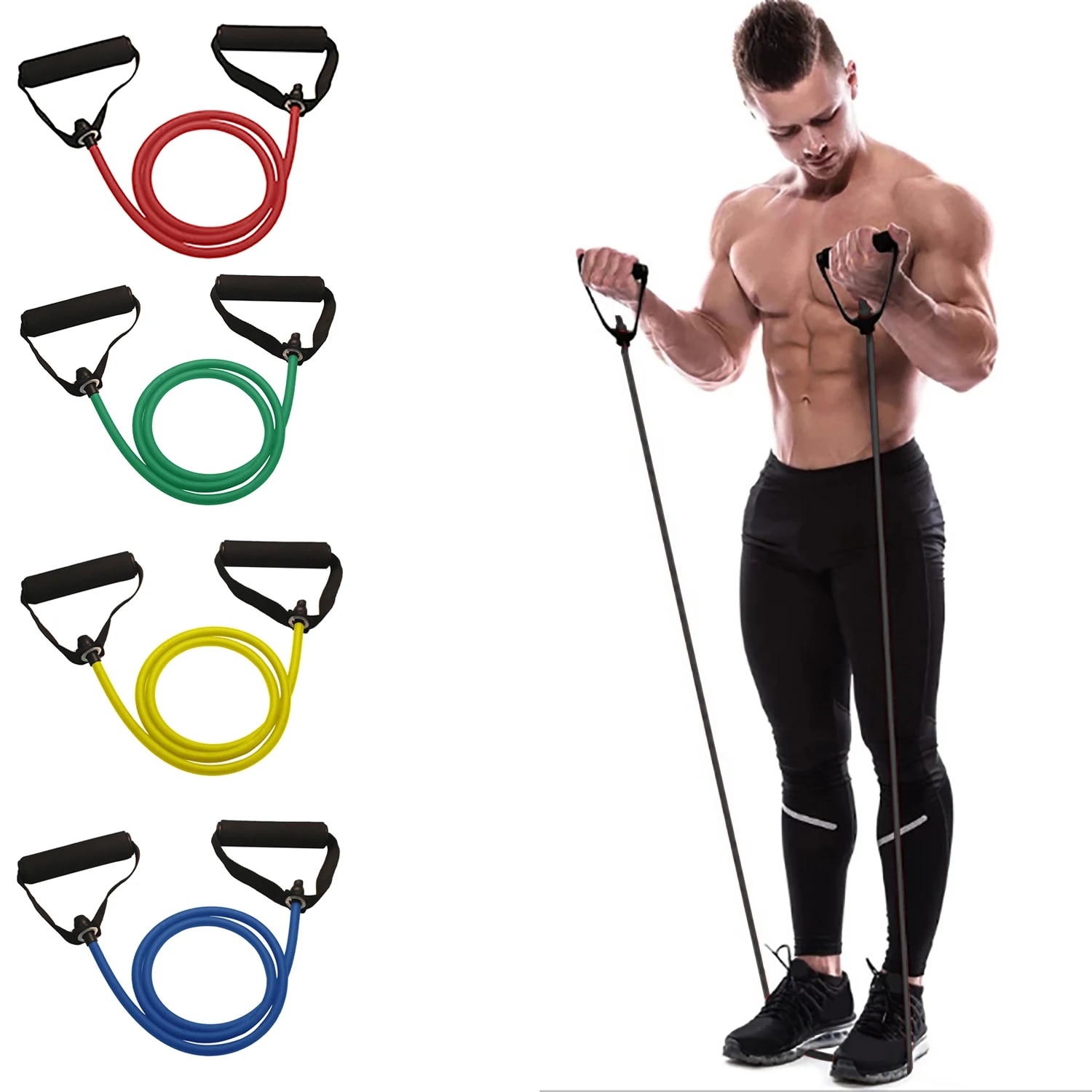 Resistance Bands Set With Handles - Resistance Bands With Handles, Exercise Bands,