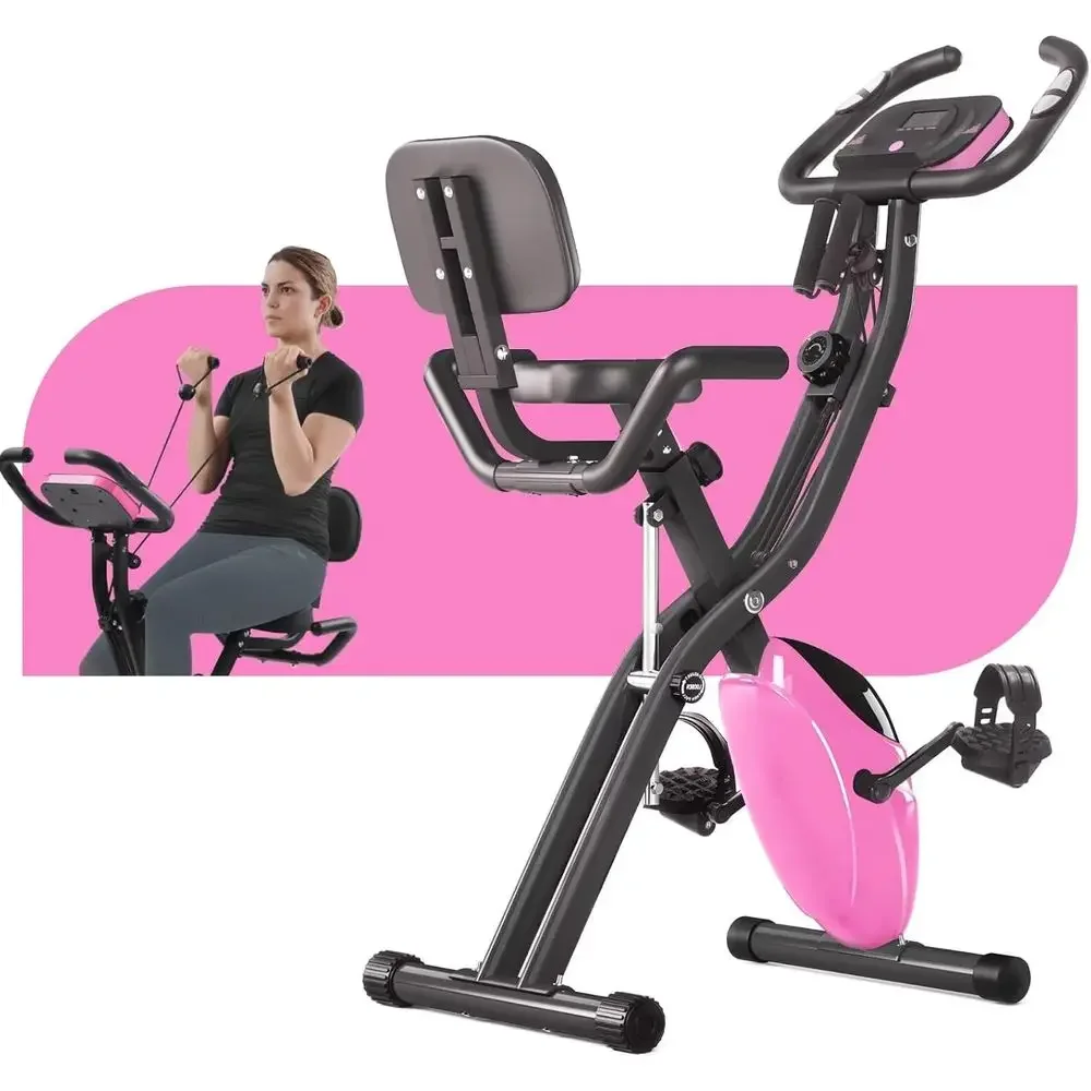 Exercise Bike Magnetic Resistance - 4-in-1 Recumbent and Upright Exercise Bike