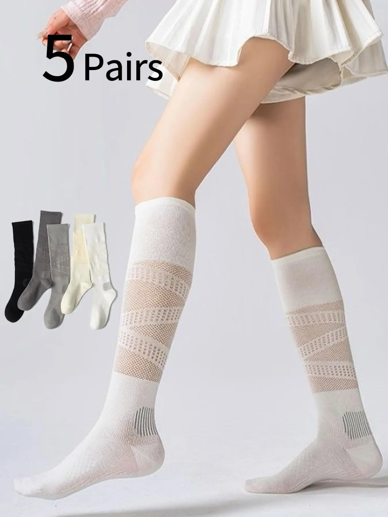 Cycling - 5 Pairs Women's Sports Socks, Athletic