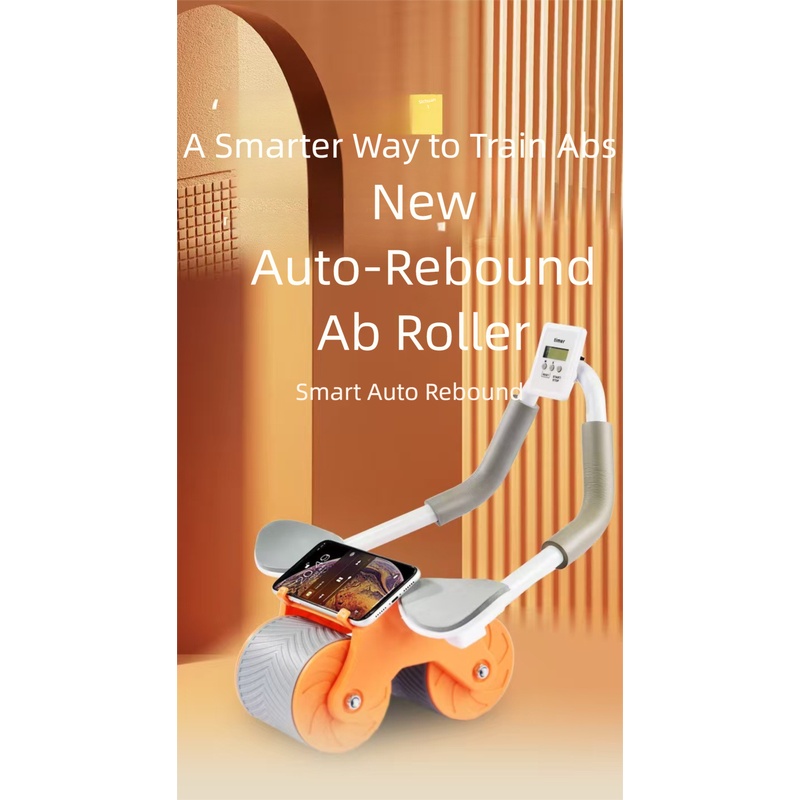 Ab Roller Wheel With Elbow Support - Auto Rebound Ab Roller Wheel with