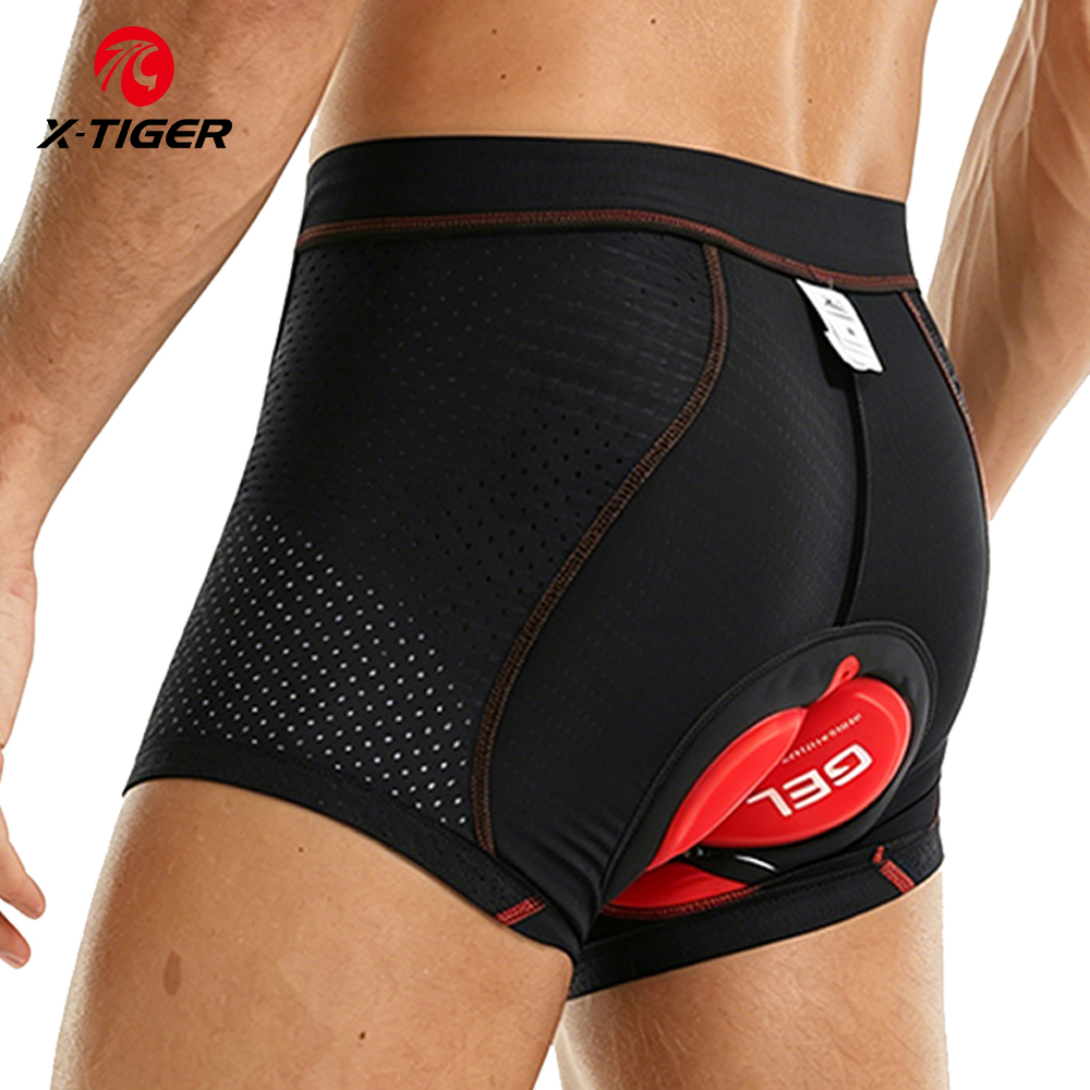 Padded Cycling Shorts 5D Gel - X-Tiger Cycling Underwear Pro 5D Gel