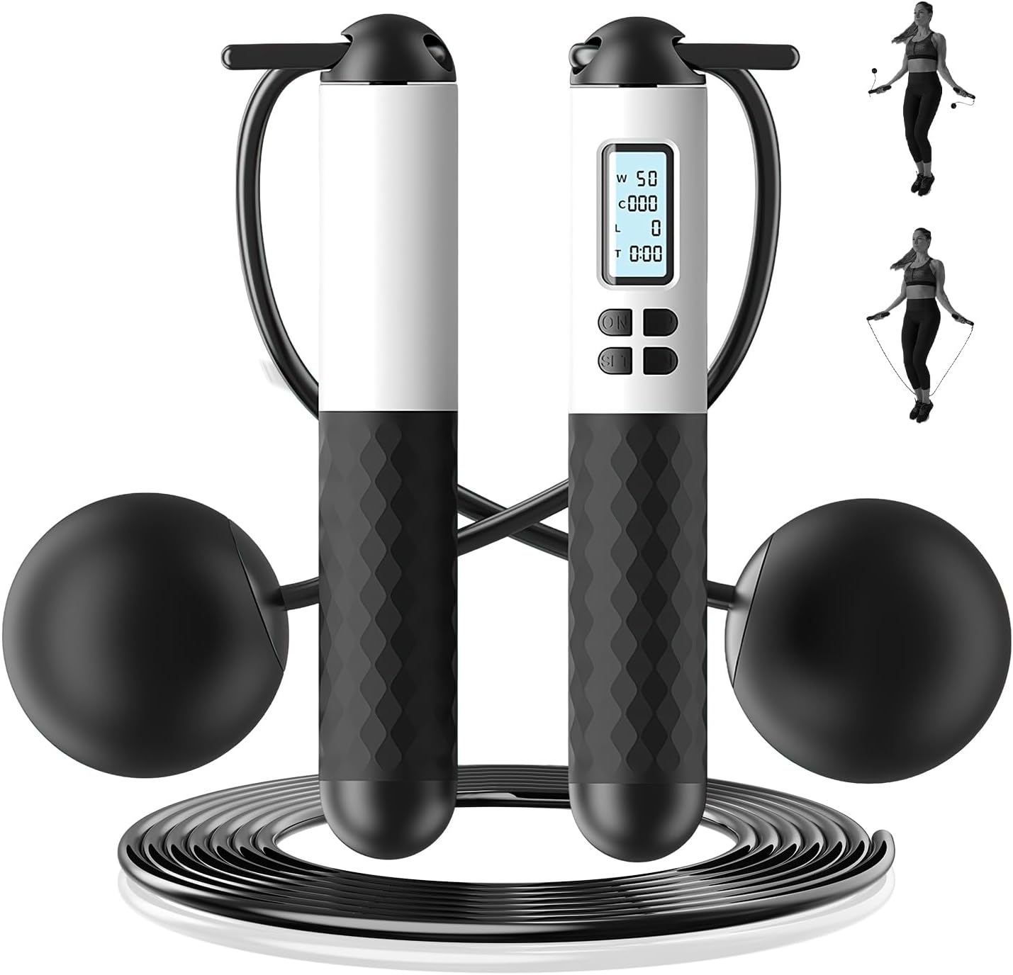 Smart Jump Rope Digital Counter - 6cm Cordless Skipping Rope With Counter