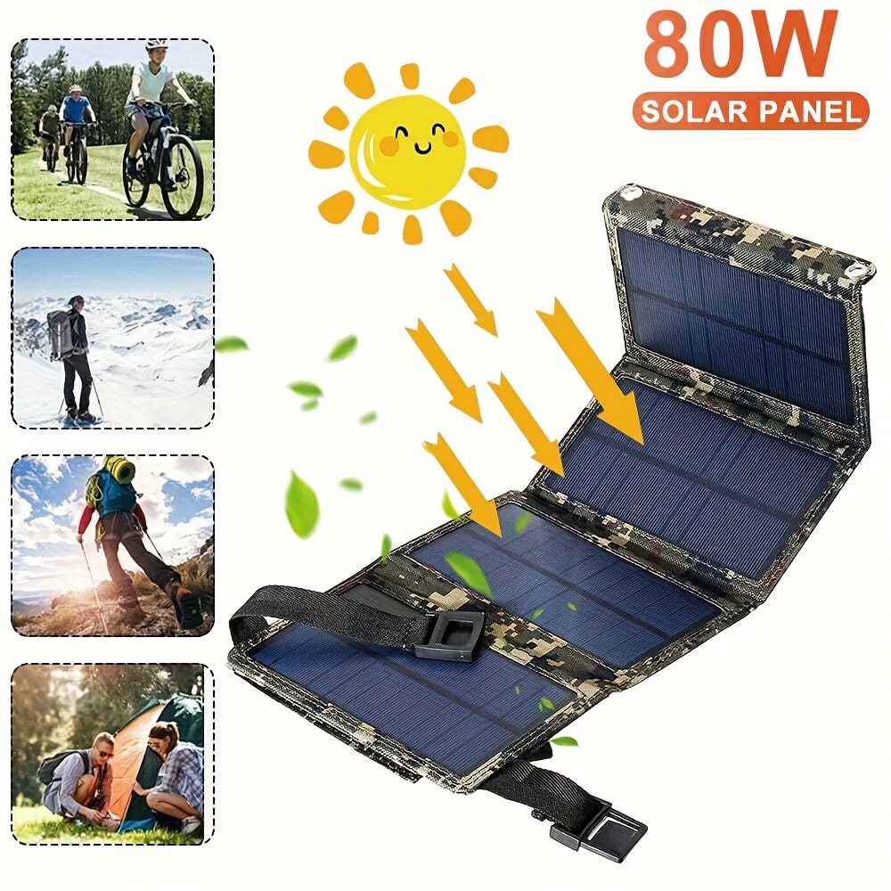 Camping - [Solar Panel] 80W Portable Folding Solar