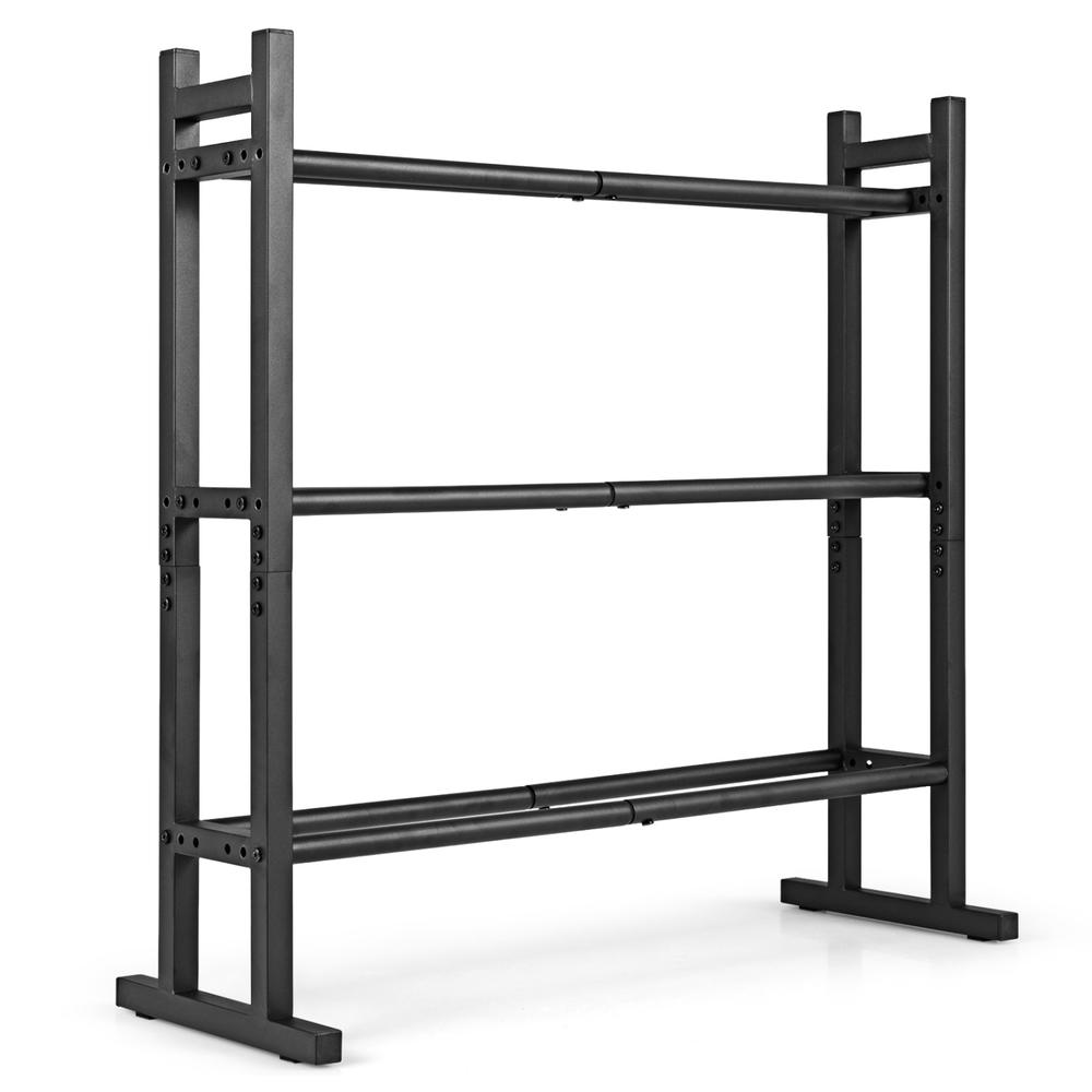 Fitness Equipment - Heavy Duty 3-Tier Dumbbell Rack, Powder