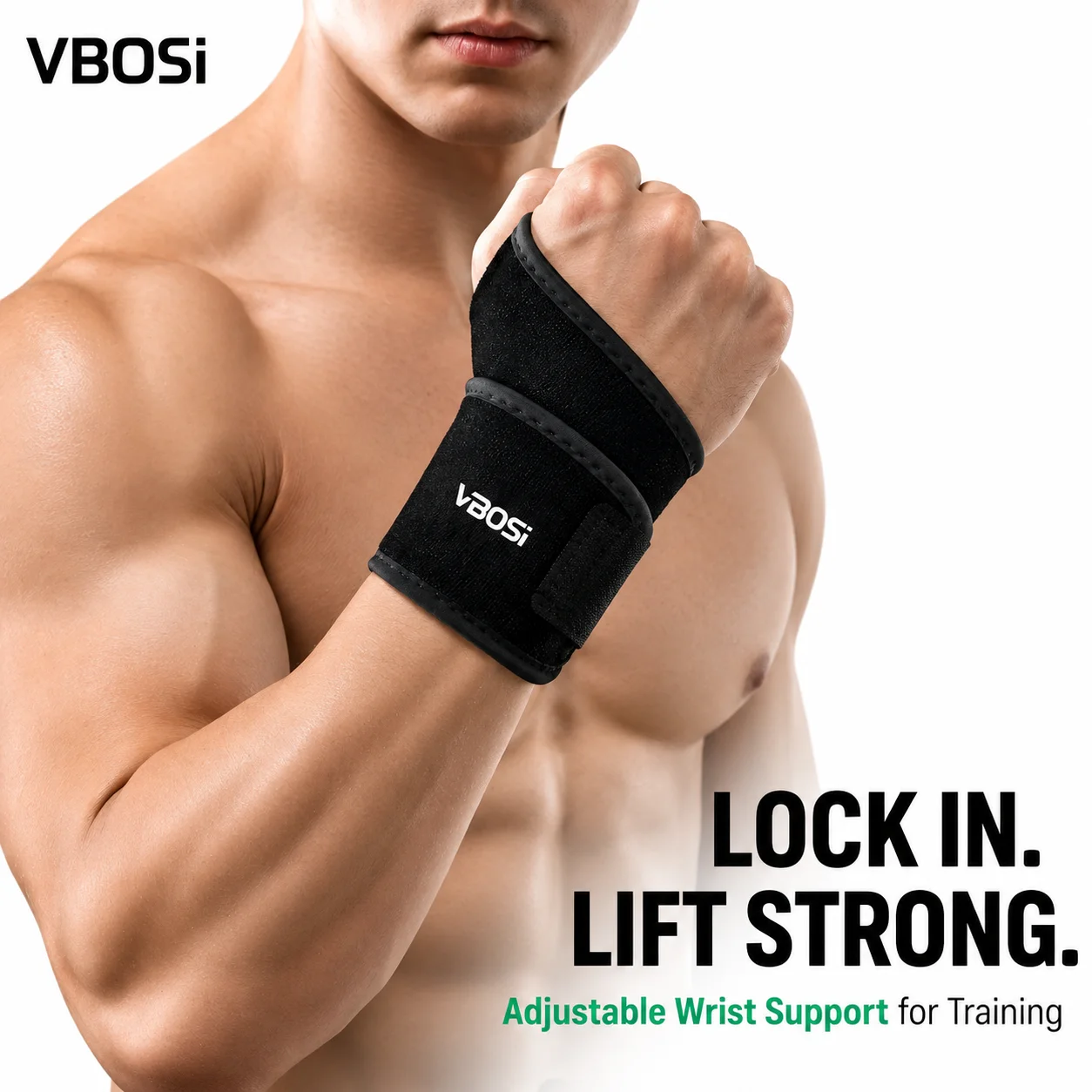 Wrist Wraps Weightlifting Support - VBSOi Adjustable Wrist Support Brace with