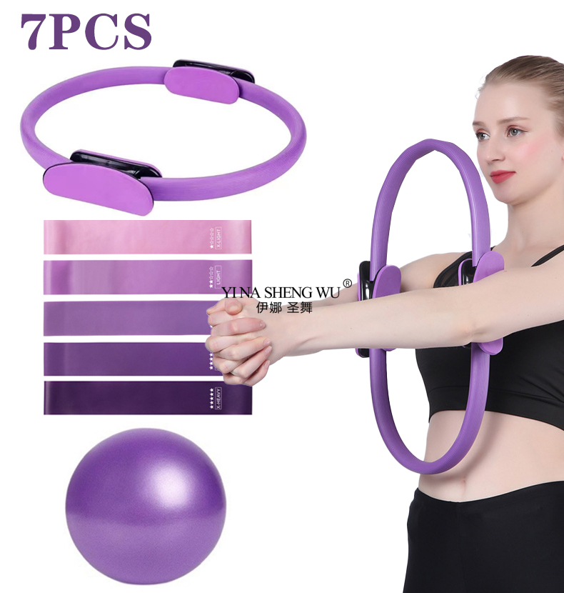 Pilates Bar Kit With Resistance Bands - 7Pcs Pilates Equipment For Home Workouts