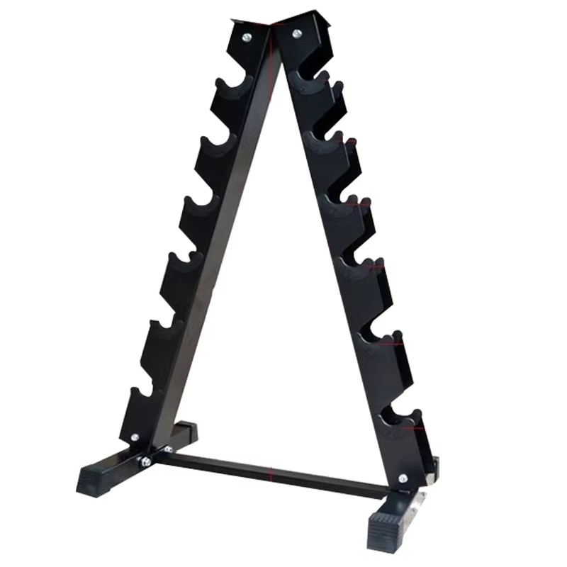 Fitness Equipment - Multifunctional 10-Layer Steel Triangle Dumbbell Rack