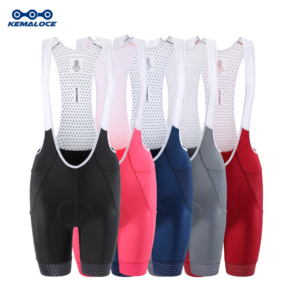 Padded Cycling Shorts 5D Gel - KEMALOCE Women's Cycling Bib Shorts Black&Pink
