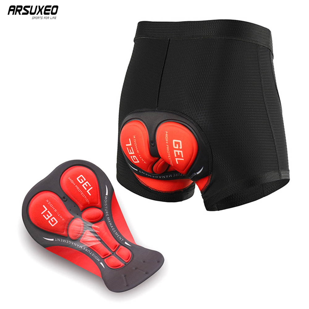 Padded Cycling Shorts 5D Gel - ARSUXEO Men's Cycling Shorts Bike Underwear