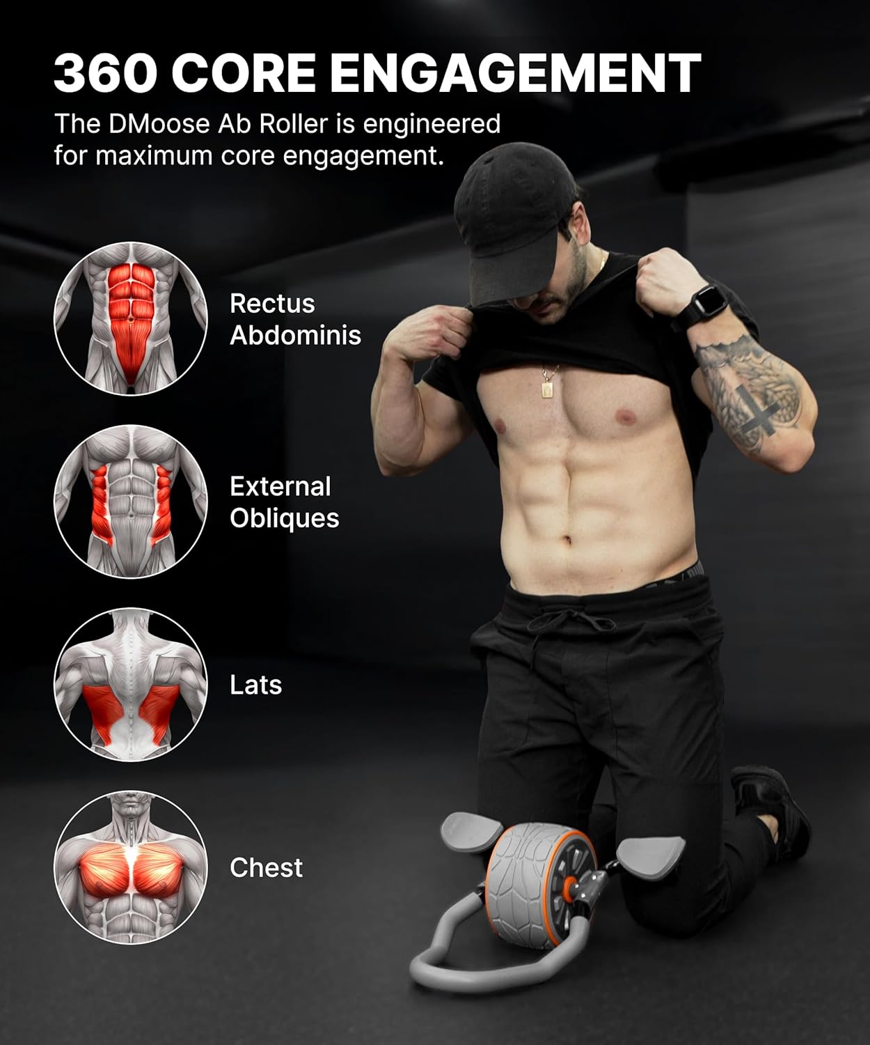 DMoose Fitness Ab Roller Wheel - огляд і ціна Ab Roller Wheel With Elbow Support