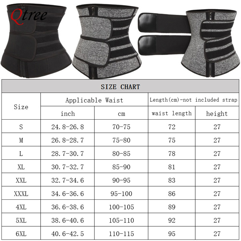 Qtree Waist Trainer Plus Size  - огляд і ціна Sweat Waist Trainer Belt Neoprene