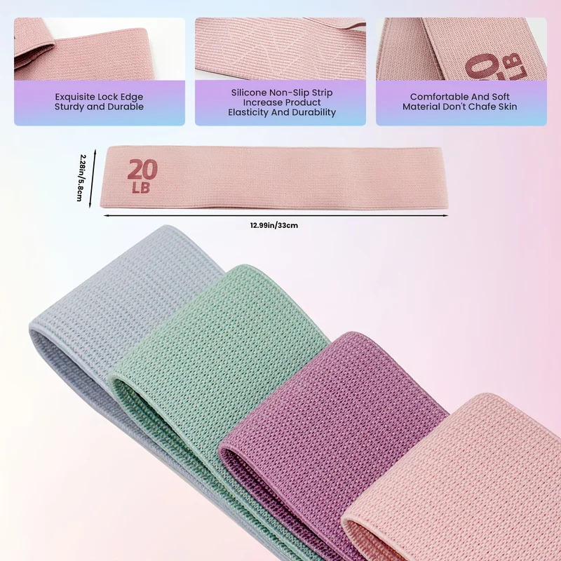 20-90LB Fabric Elastic Band Fi - огляд і ціна Pilates Bar Kit With Resistance Bands