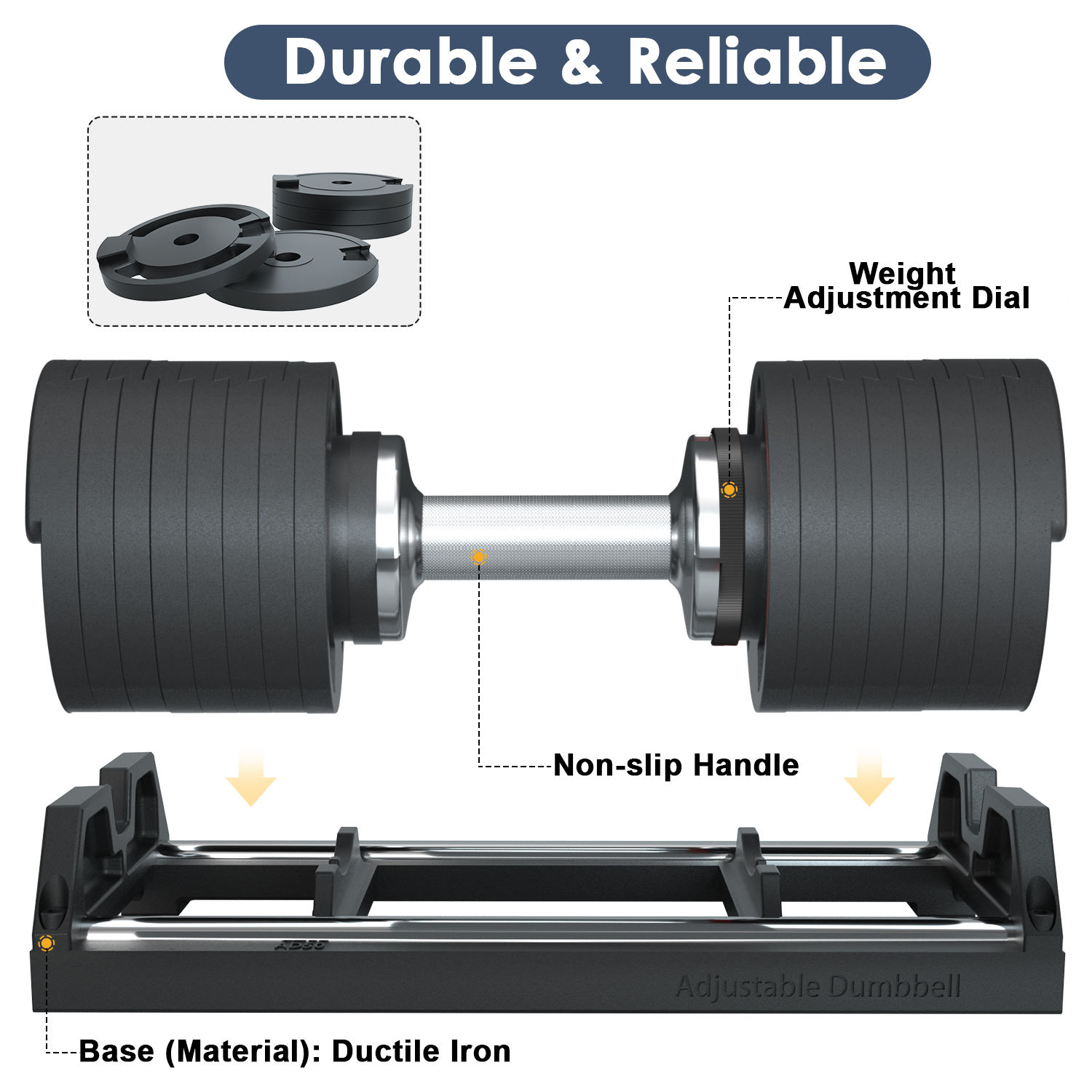 2026 2026 Commercial Gym Equip - огляд і ціна Adjustable Dumbbell Pair 40Kg