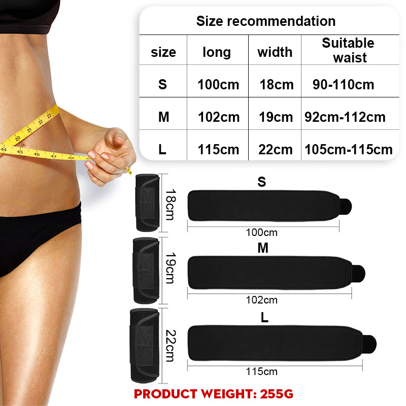 1PC Waist Trimmer Belt Weight  - огляд і ціна Sweat Waist Trainer Belt Neoprene