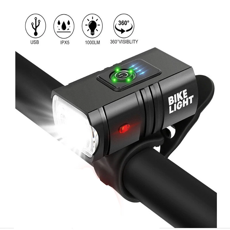 Bicycle Lights 1000 Lumen 2500 - огляд і ціна Rechargeable Bicycle Headlight 1000 Lumen