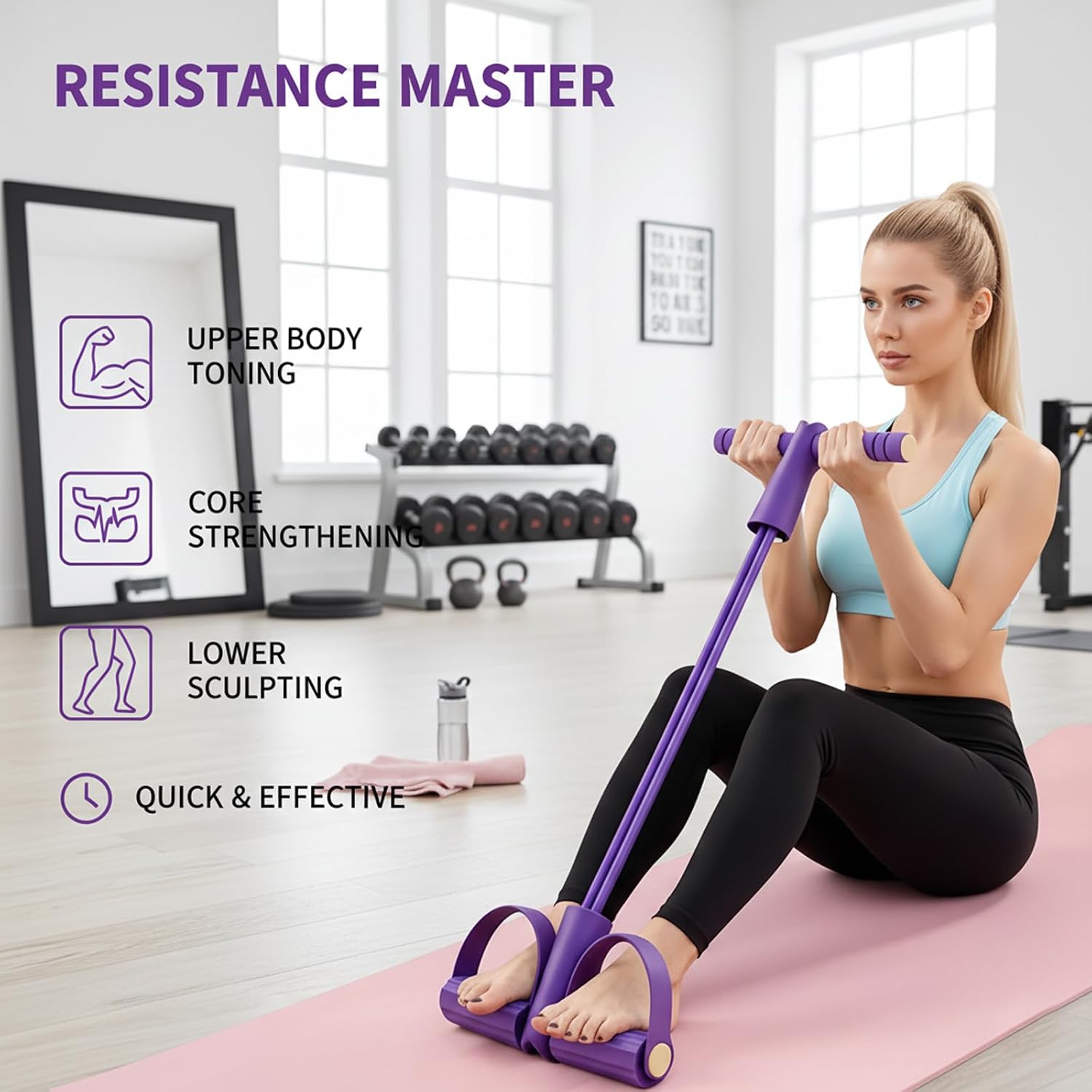 Petite Women's Fitness Set, 6  - огляд і ціна Resistance Bands Set With Handles