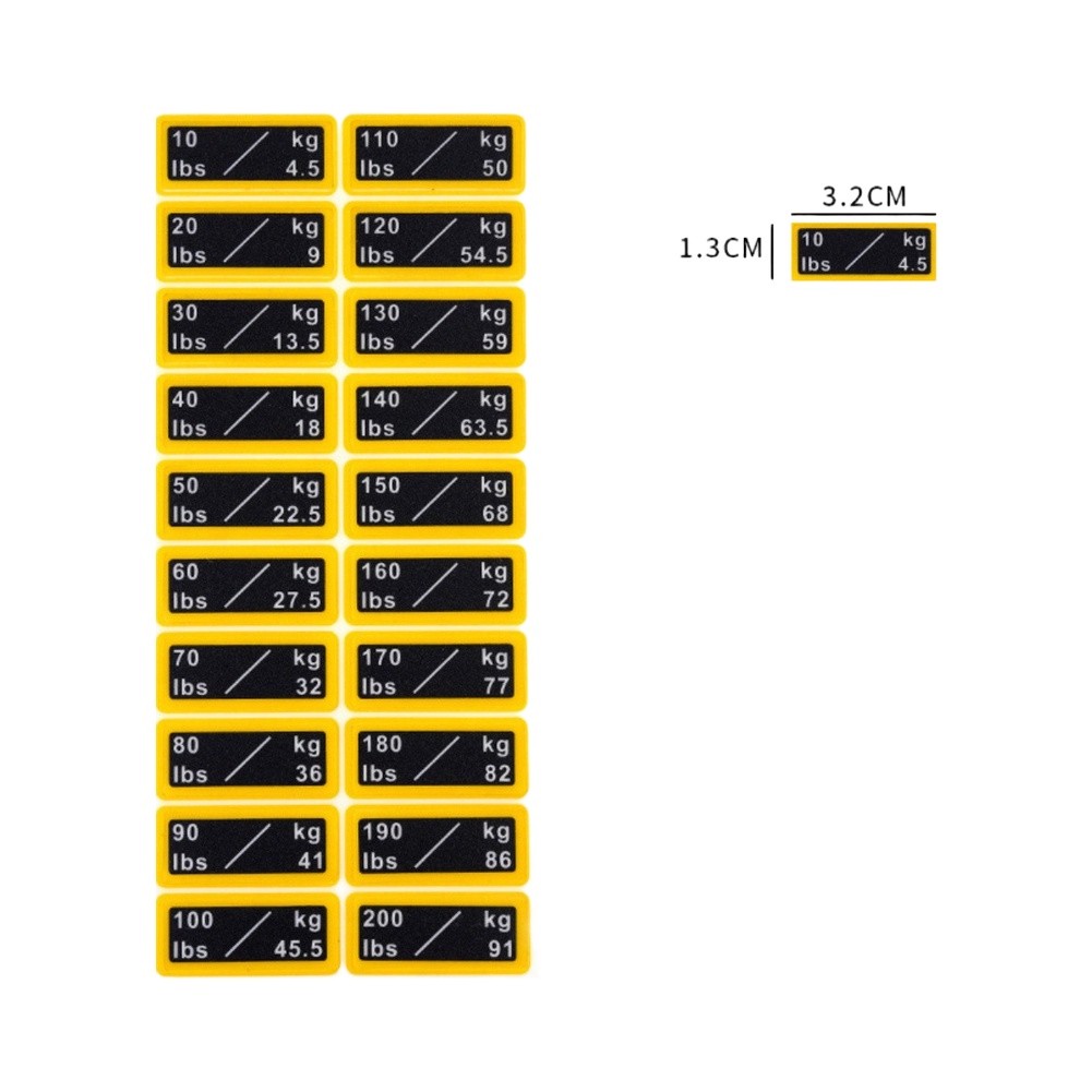 2pcs Yellow Weight Sticker Lab - огляд і ціна Fitness Equipment