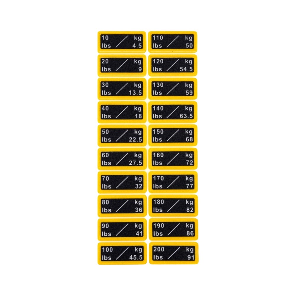 2pcs Yellow Weight Sticker Lab - огляд і ціна Fitness Equipment