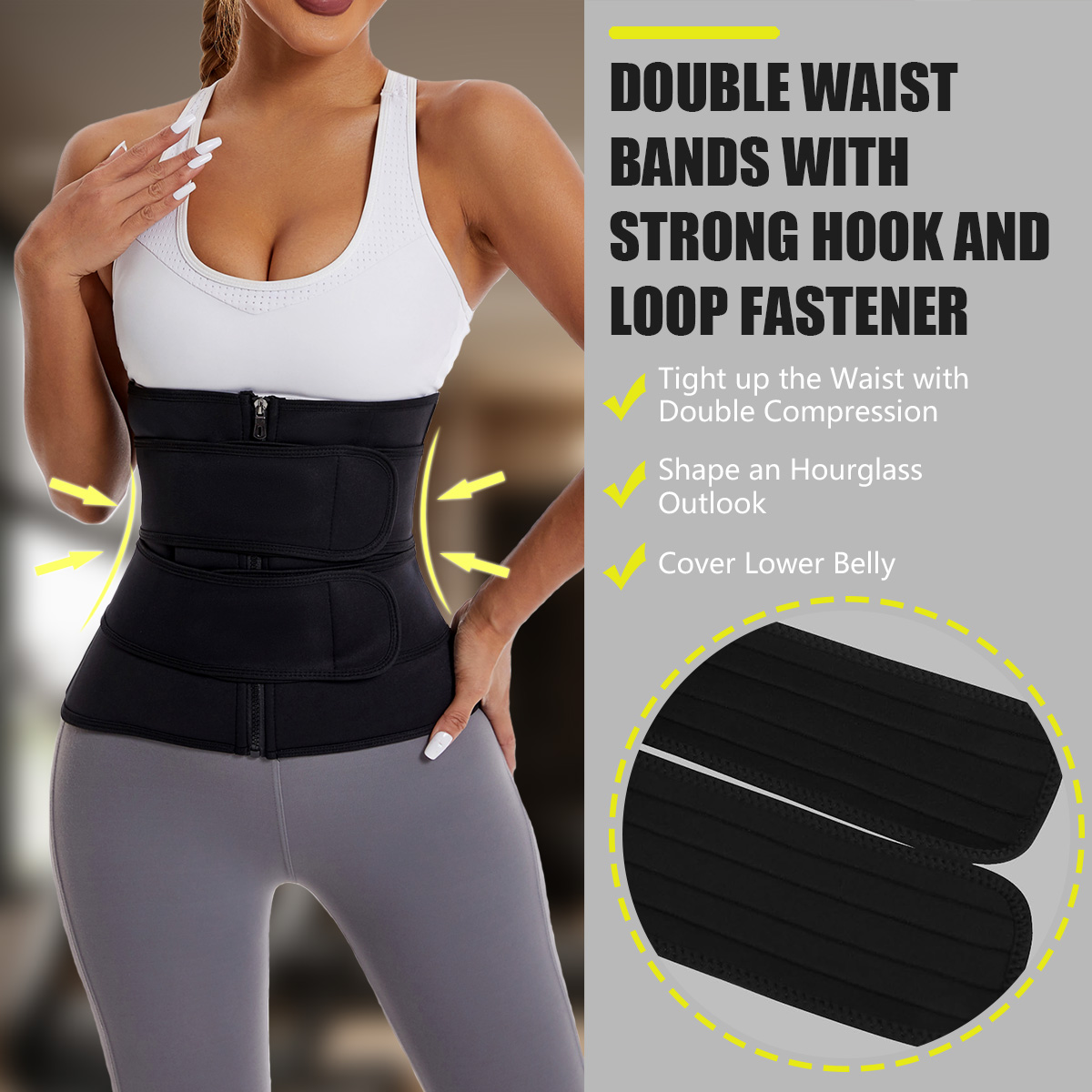 Women Waist Trainer Belt Doubl - огляд і ціна Sweat Waist Trainer Belt Neoprene