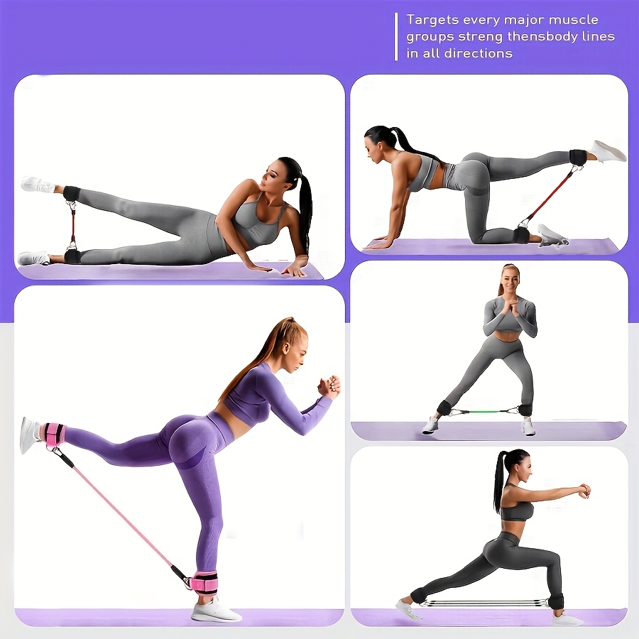 5Pcs Ankle Resistance Bands,An - огляд і ціна Pilates Bar Kit With Resistance Bands
