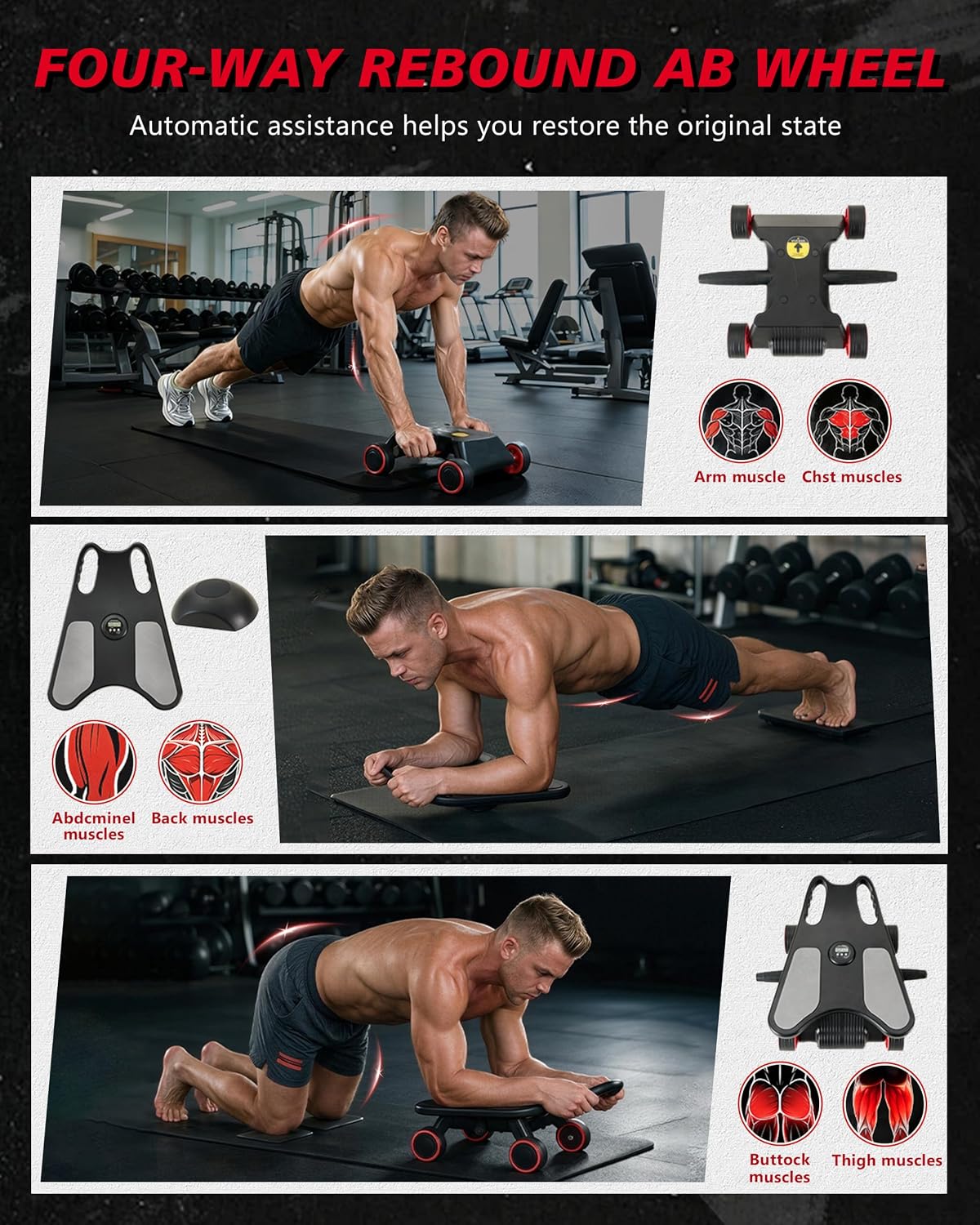 Ab Roller Wheel, Ab Roller, Up - огляд і ціна Ab Roller Wheel With Elbow Support