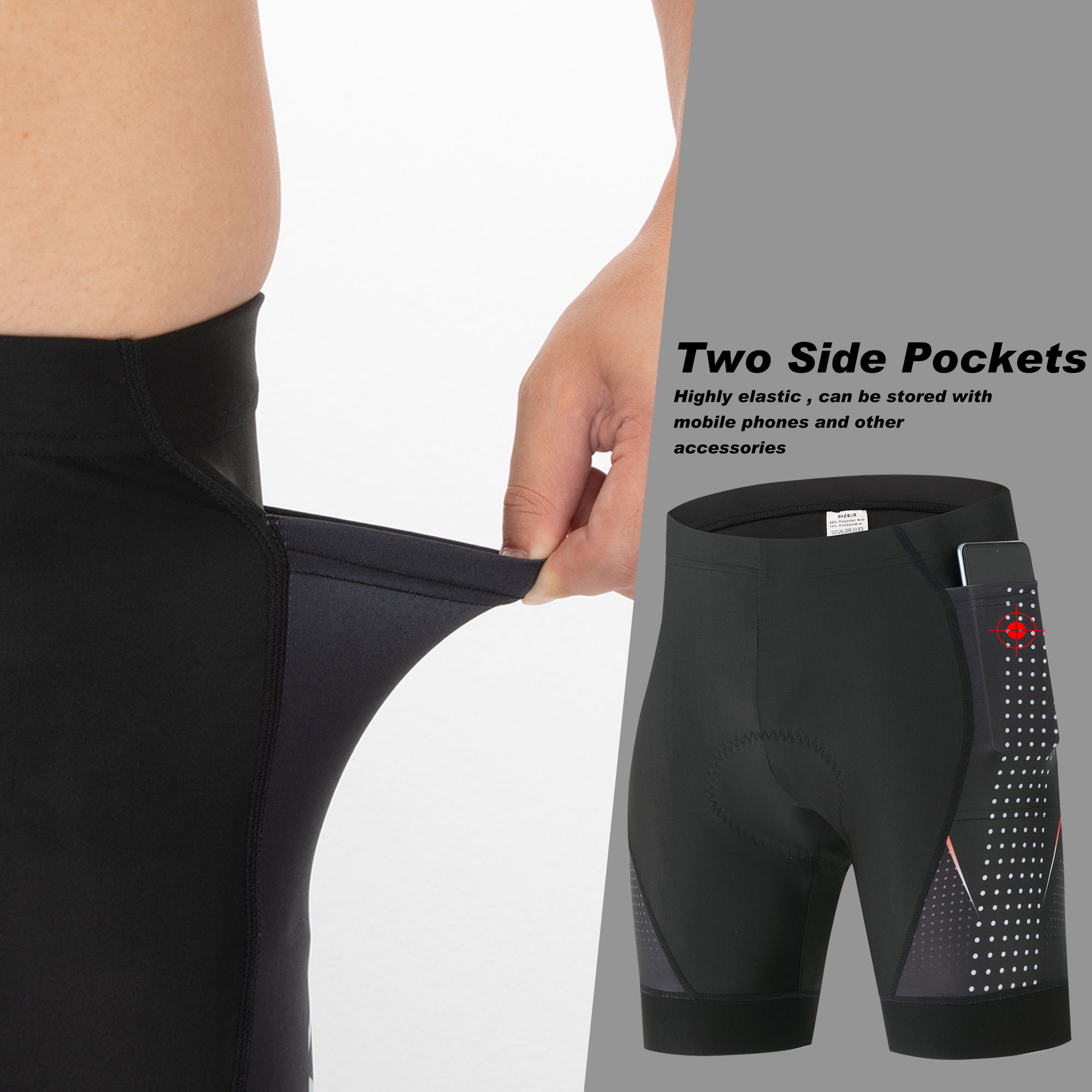 Premium Road Bike Shorts With  - огляд і ціна Padded Cycling Shorts 5D Gel