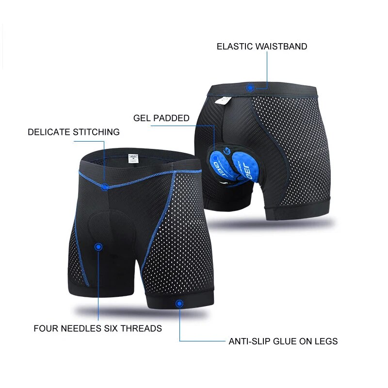 X-TIGER Men's Cycling Underwea - огляд і ціна Padded Cycling Shorts 5D Gel