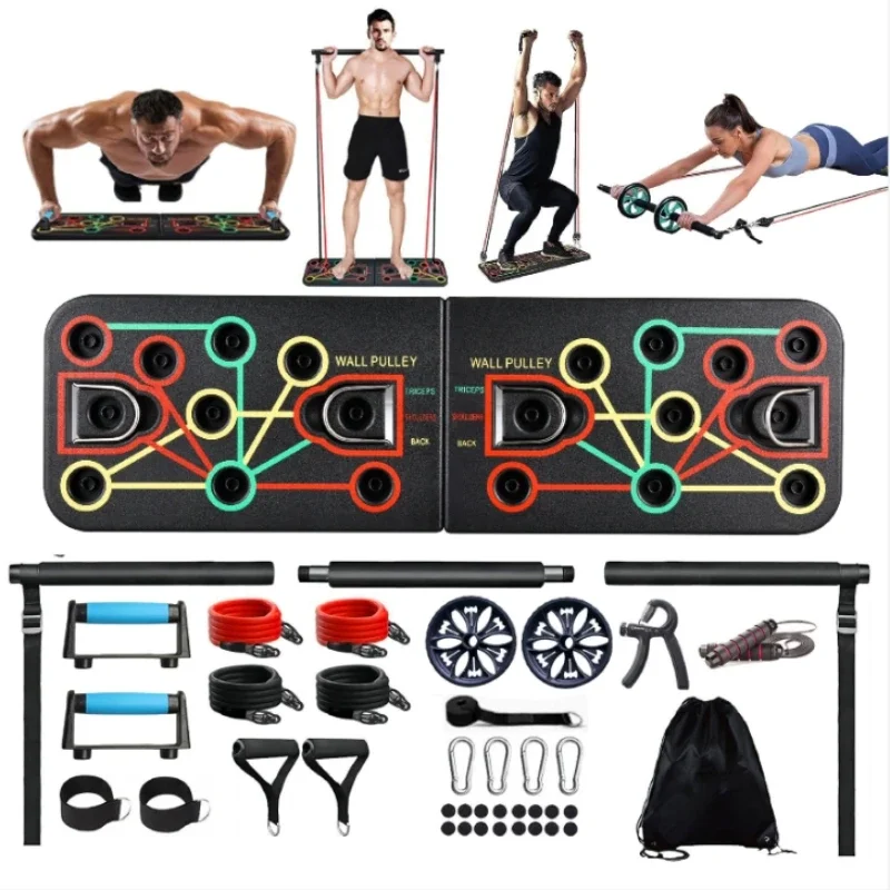 Multifunctional Push Up Board  - огляд і ціна Pilates Bar Kit With Resistance Bands