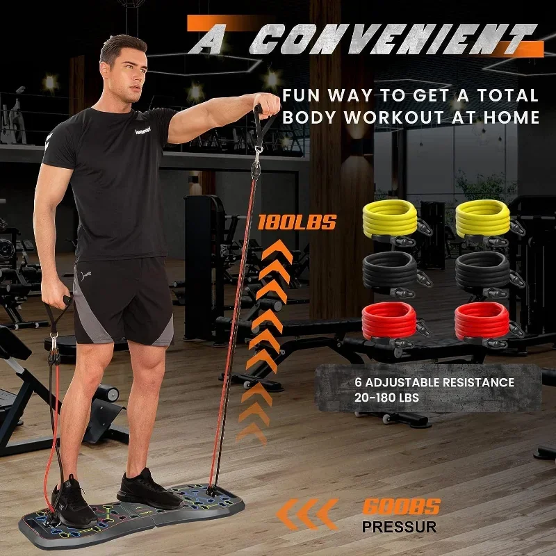 Multifunctional Push Up Board  - огляд і ціна Pilates Bar Kit With Resistance Bands