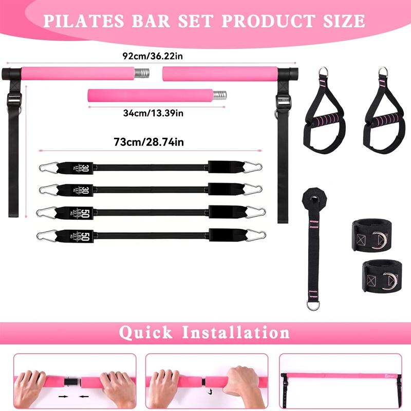 Multifunctional Pilates Bar Ki - огляд і ціна Pilates Bar Kit With Resistance Bands