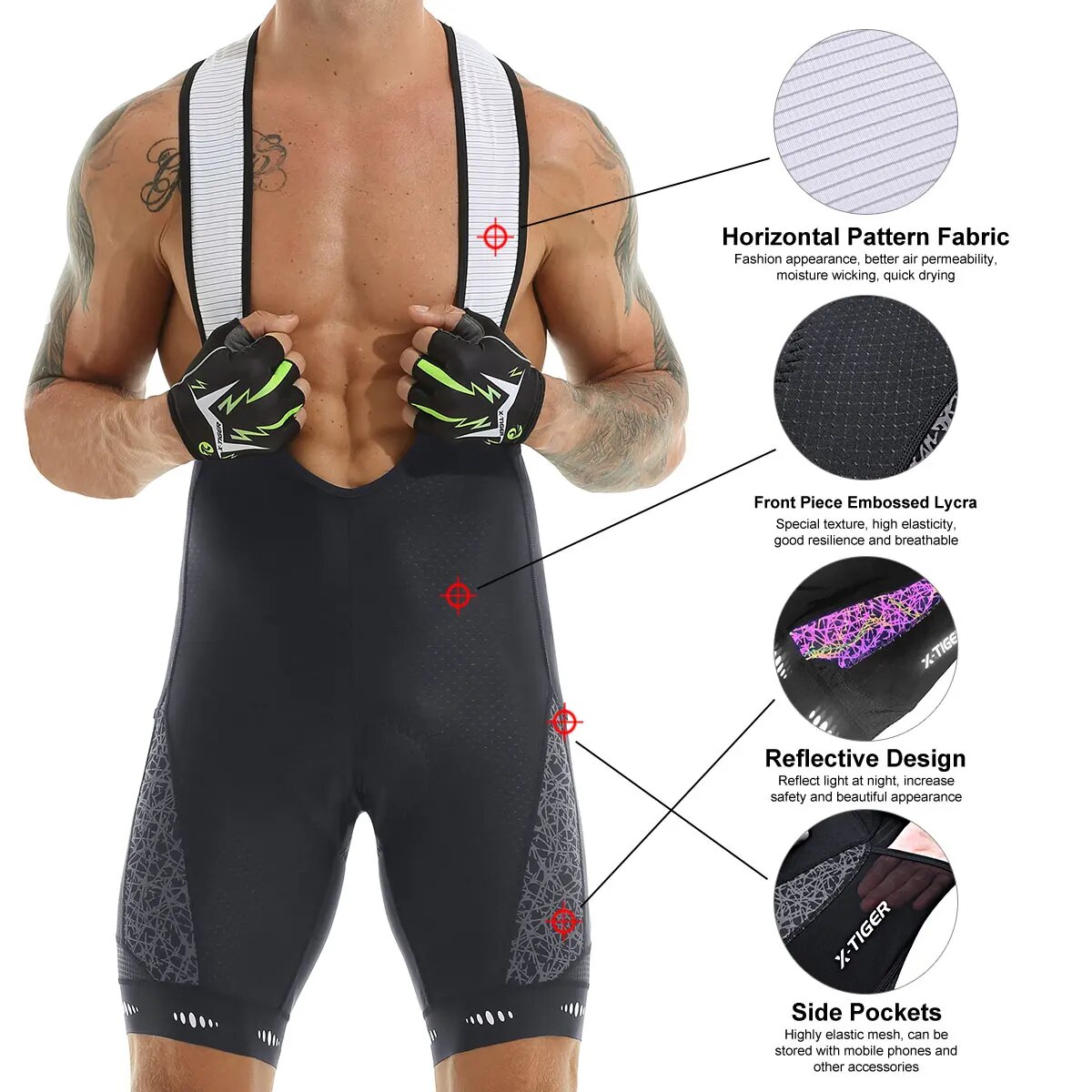 Cycling Bib Shorts 5D Gel Pad  - огляд і ціна Padded Cycling Shorts 5D Gel