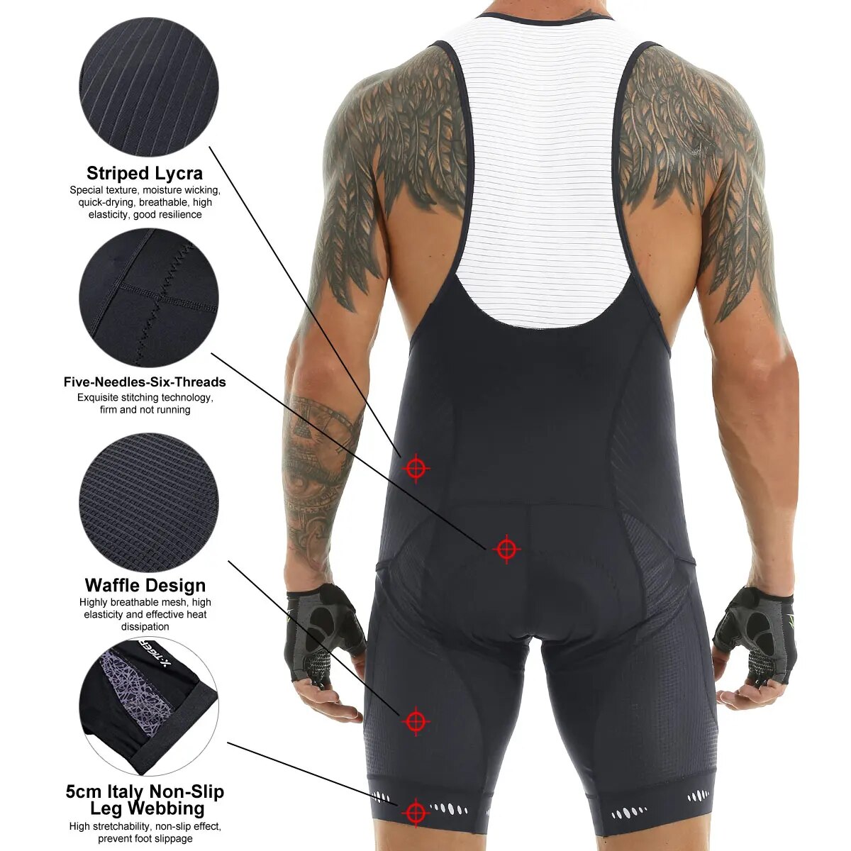 Cycling Bib Shorts 5D Gel Pad  - огляд і ціна Padded Cycling Shorts 5D Gel