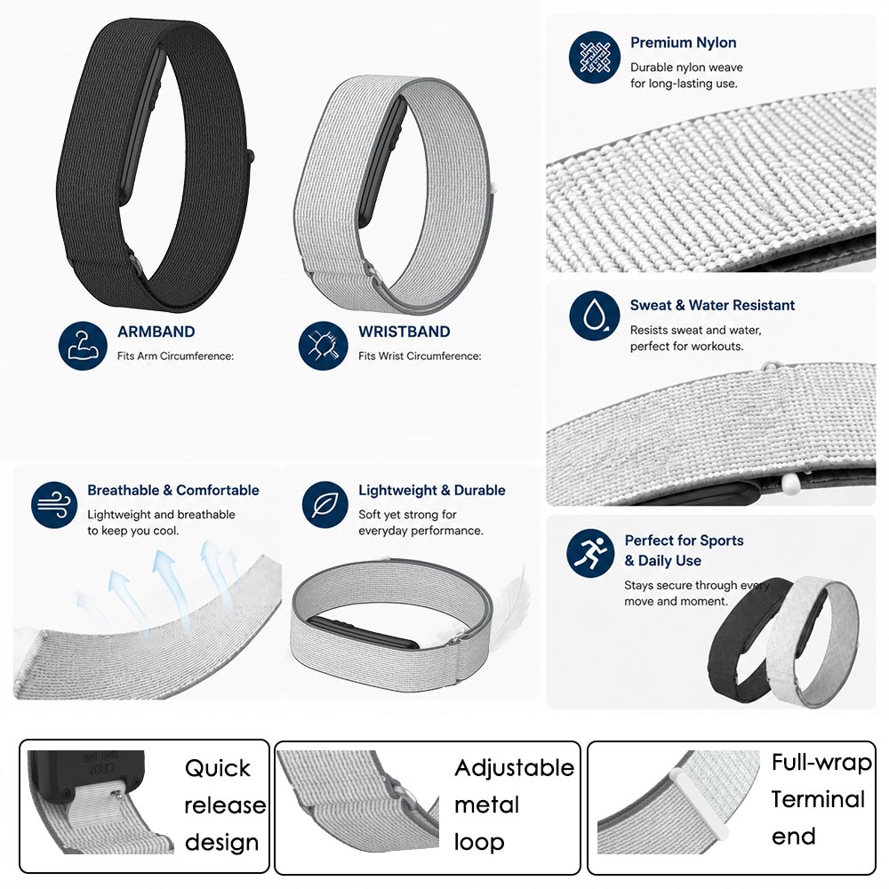 Nylon Bicep/Wrist Strap for Ga - огляд і ціна Resistance Bands Set With Handles