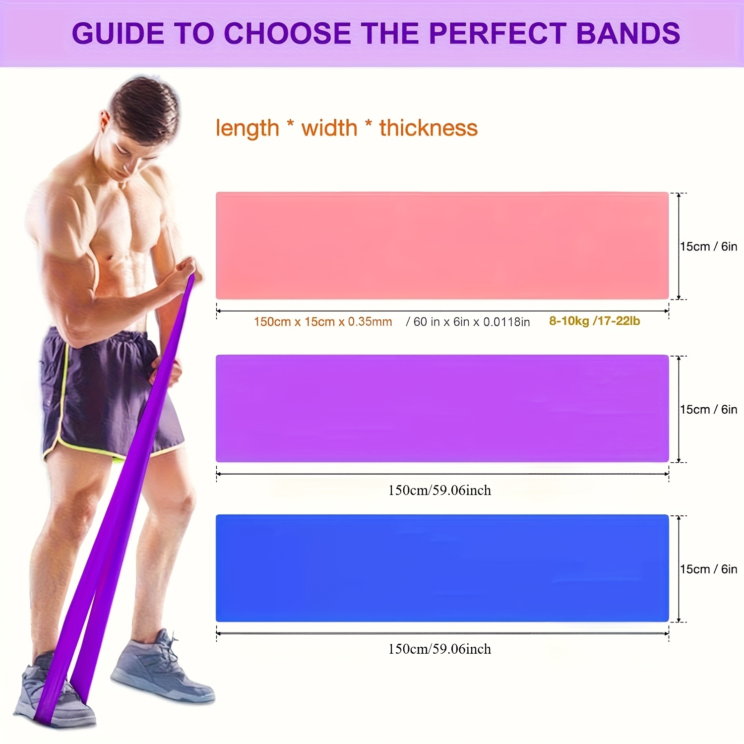 1/3pcs Resistance Bands for Me - огляд і ціна Pilates Bar Kit With Resistance Bands