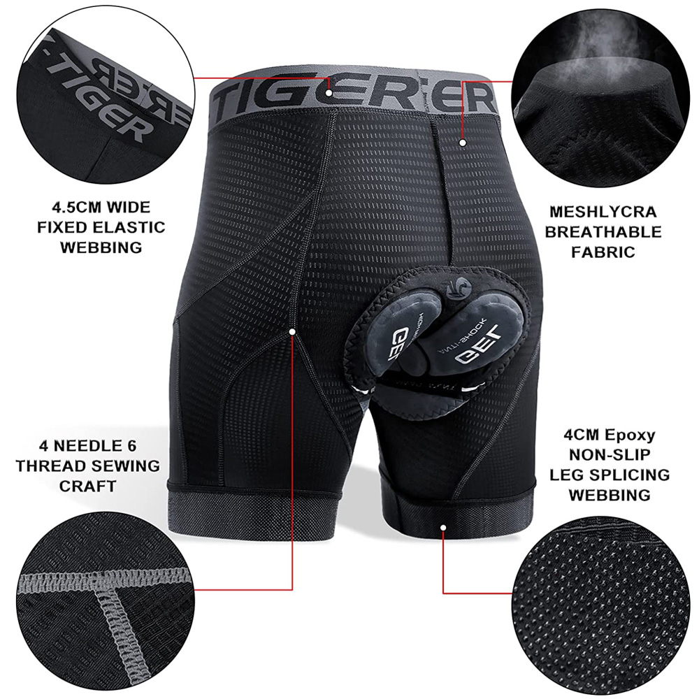 X-TIGER Men's Cycling Underwea - огляд і ціна Padded Cycling Shorts 5D Gel