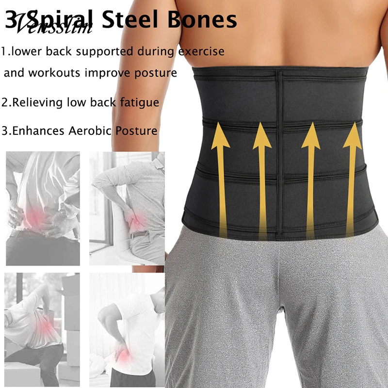 Vensslim Men Waist Trainer Tri - огляд і ціна Sweat Waist Trainer Belt Neoprene