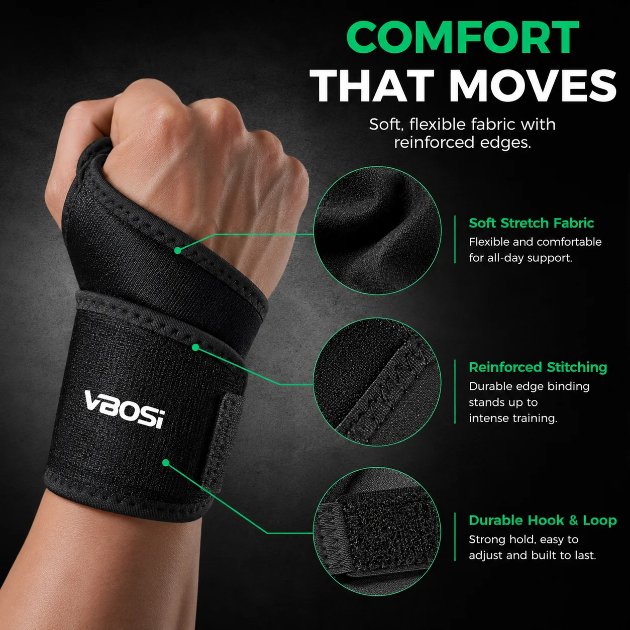 VBSOi Adjustable Wrist Support - огляд і ціна Wrist Wraps Weightlifting Support