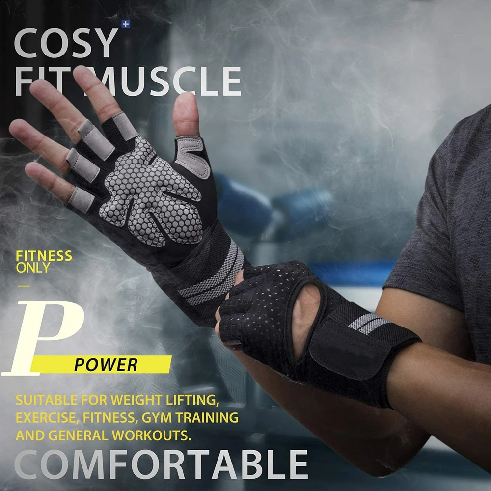 1Pair Half Finger Gym Fitness  - огляд і ціна Wrist Wraps Weightlifting Support
