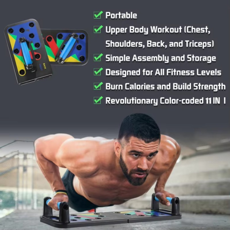 9-in-1 Foldable Push-Up Rack B - огляд і ціна Push Up Board Foldable Multi Function